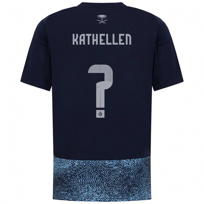 גברים קתלין סוזה #0 כחול נייבי תכלת הרחק ג'רזי 2025/26 חולצה קצרה