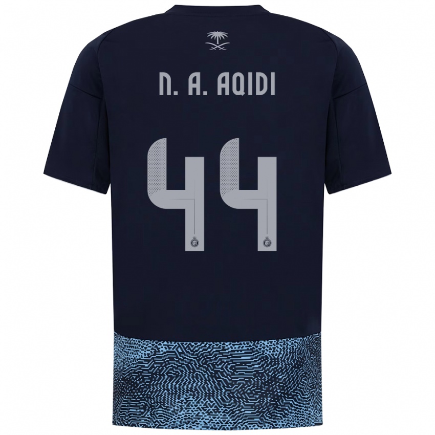 גברים נוואף אלעקידי #44 כחול נייבי תכלת הרחק ג'רזי 2025/26 חולצה קצרה