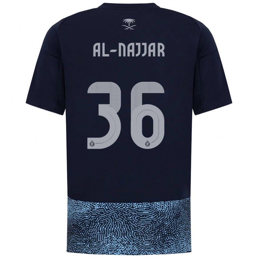 גברים רחד אל-נג׳אר #36 כחול נייבי תכלת הרחק ג'רזי 2025/26 חולצה קצרה