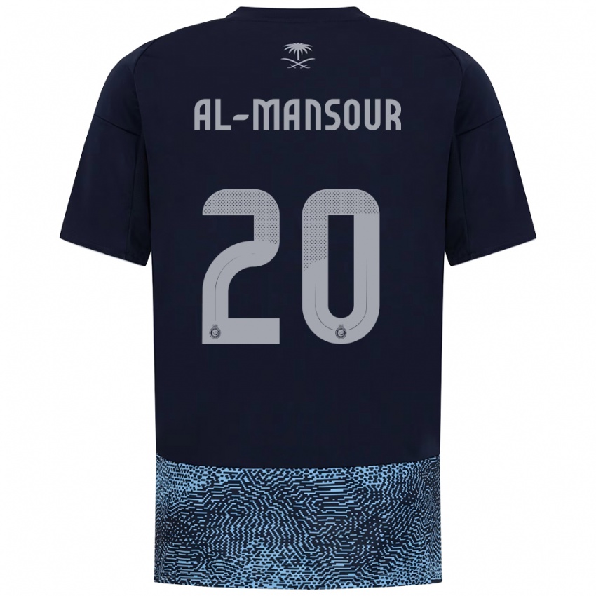 גברים חאמד אל מנסור #20 כחול נייבי תכלת הרחק ג'רזי 2025/26 חולצה קצרה