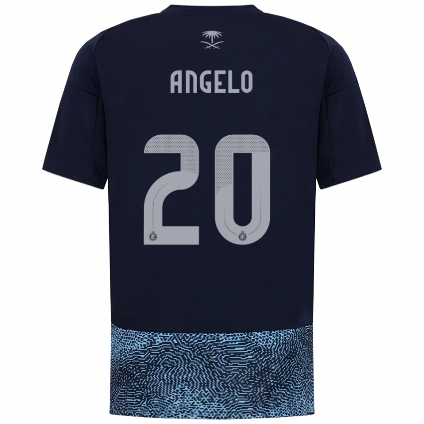 גברים אנז'לו גבריאל #20 כחול נייבי תכלת הרחק ג'רזי 2025/26 חולצה קצרה