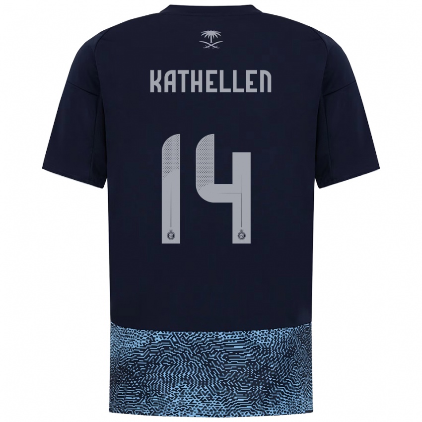 גברים קתלן סוזה #14 כחול נייבי תכלת הרחק ג'רזי 2025/26 חולצה קצרה