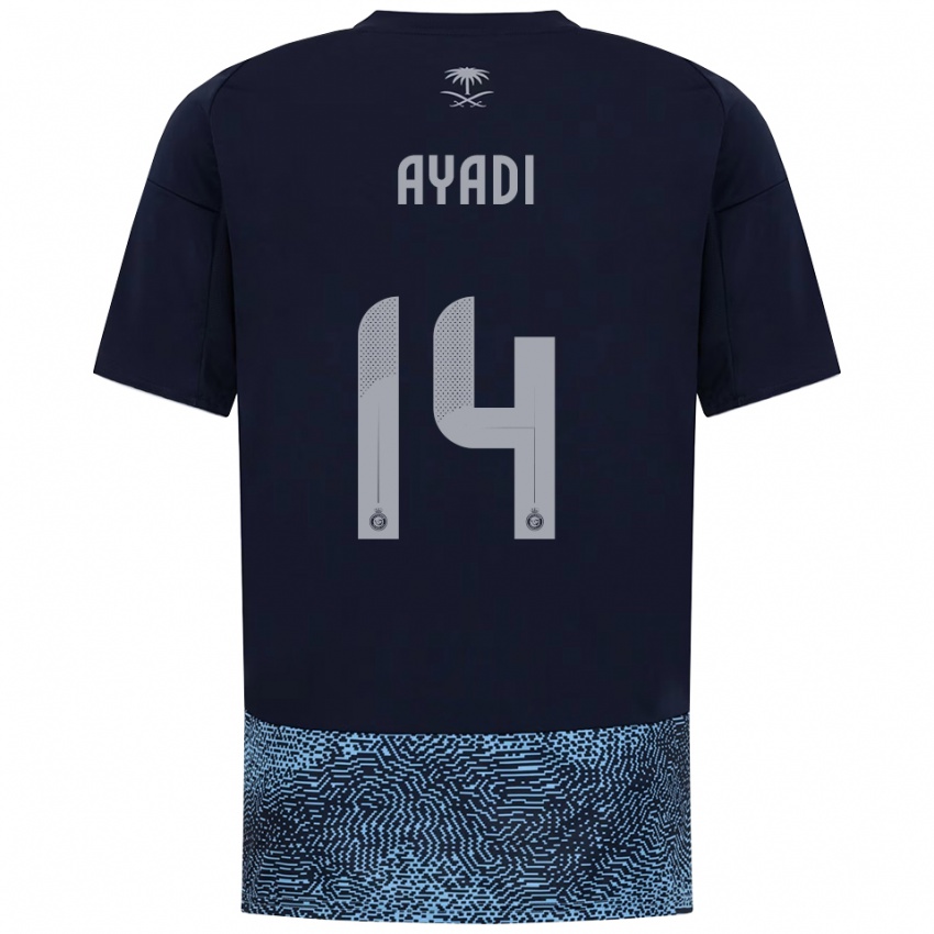 גברים ע'אדה עיאדי #14 כחול נייבי תכלת הרחק ג'רזי 2025/26 חולצה קצרה