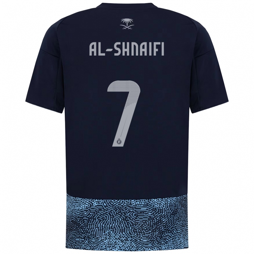 גברים Basmah Al-Shnaifi #7 כחול נייבי תכלת הרחק ג'רזי 2025/26 חולצה קצרה