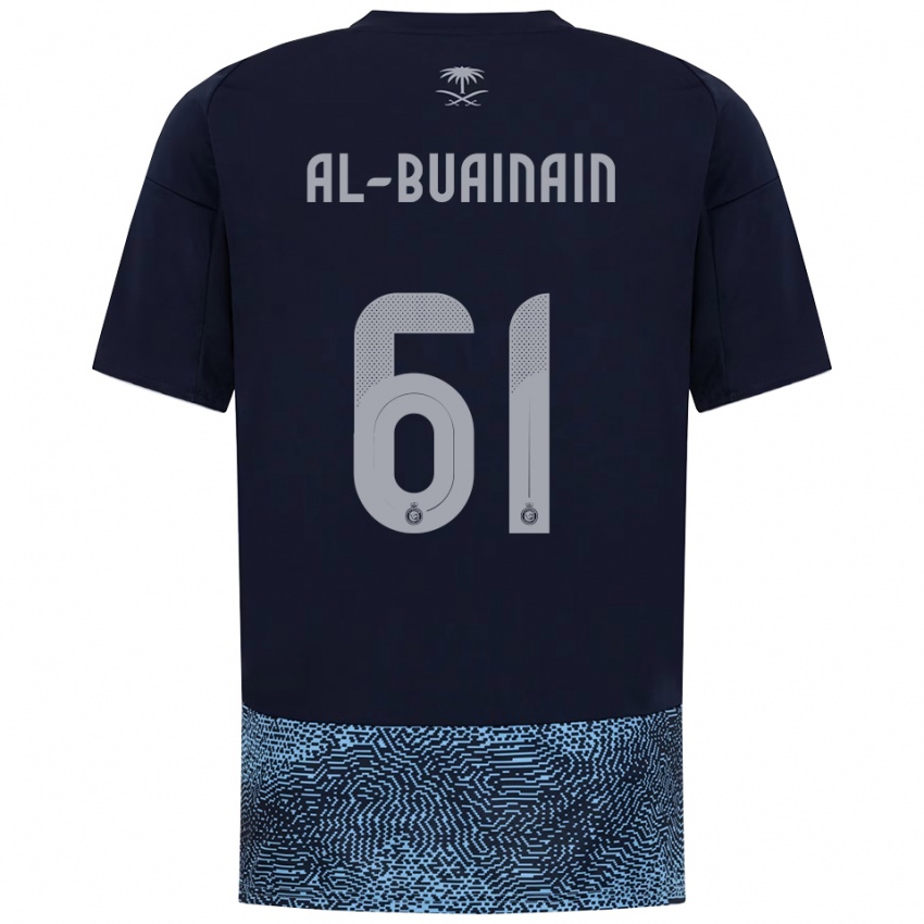 גברים Mubarak Al-Buainain #61 כחול נייבי תכלת הרחק ג'רזי 2025/26 חולצה קצרה