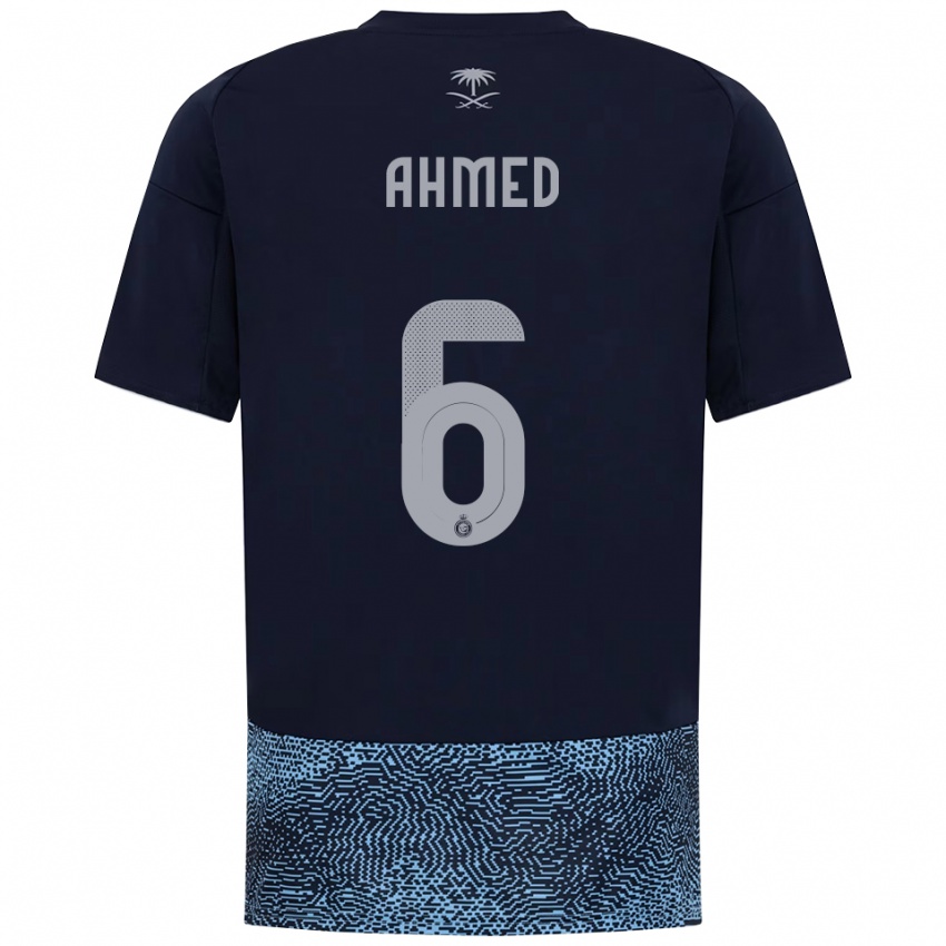 גברים Aseel Ahmed #6 כחול נייבי תכלת הרחק ג'רזי 2025/26 חולצה קצרה