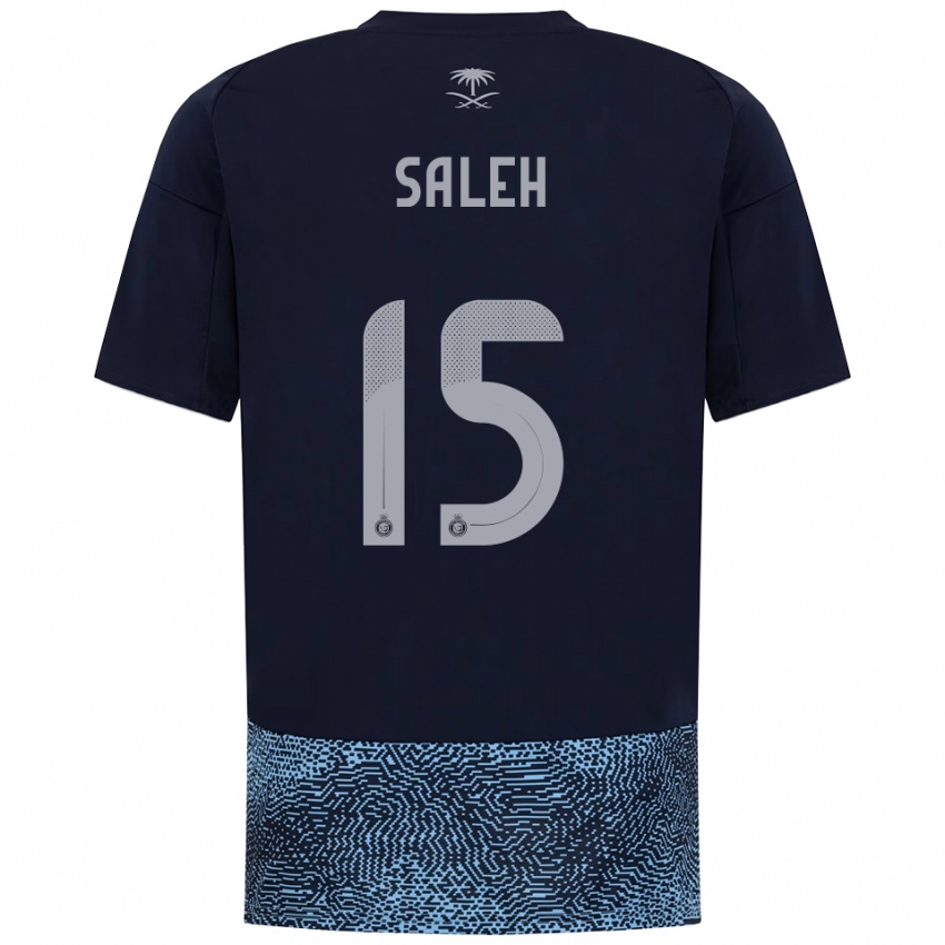 גברים Rinas Saleh #15 כחול נייבי תכלת הרחק ג'רזי 2025/26 חולצה קצרה