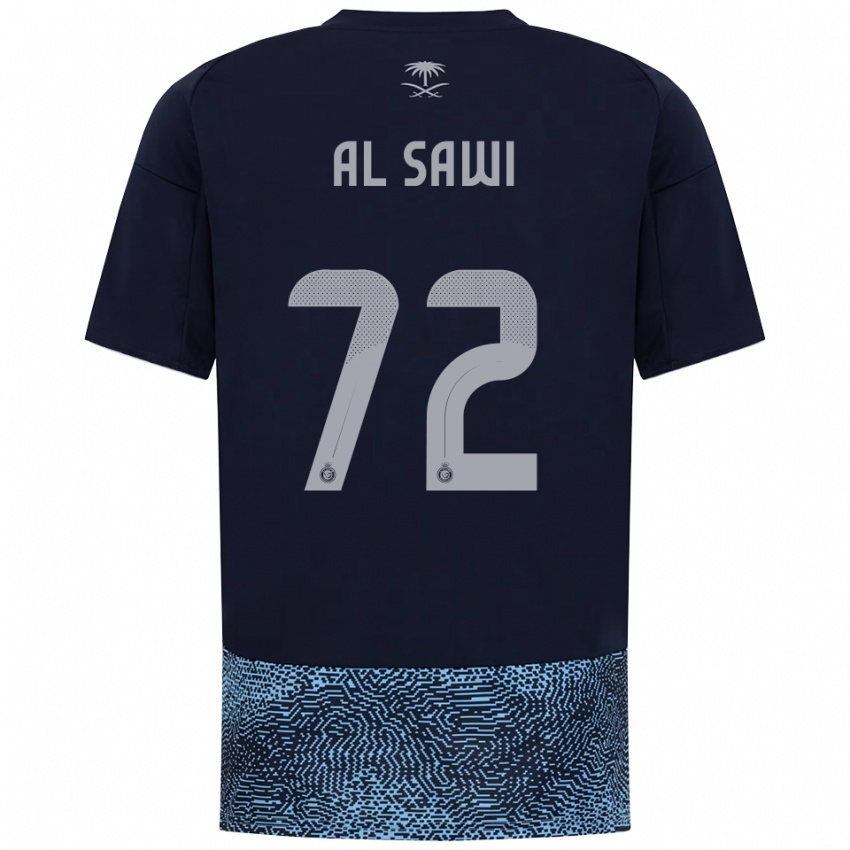 גברים Etaf Al-Sawi #72 כחול נייבי תכלת הרחק ג'רזי 2025/26 חולצה קצרה