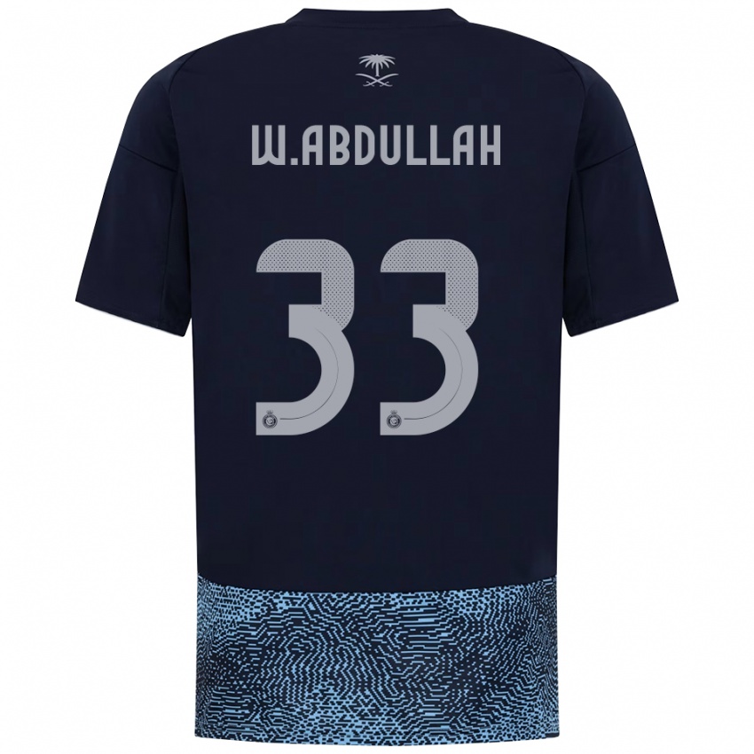 גברים ווליד עבדאללה #33 כחול נייבי תכלת הרחק ג'רזי 2025/26 חולצה קצרה