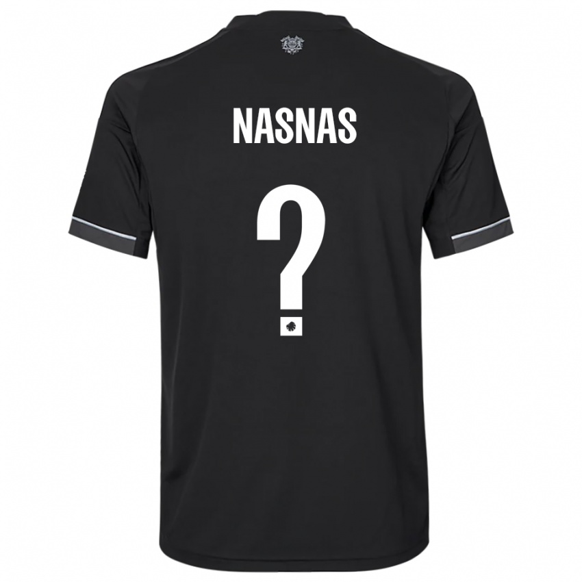 גברים Marvin Nasnas #0 שחור לבן הרחק ג'רזי 2025/26 חולצה קצרה