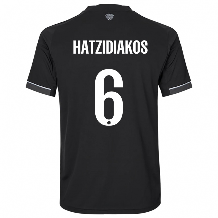 גברים פאנטליס חצידיאקוס #6 שחור לבן הרחק ג'רזי 2025/26 חולצה קצרה