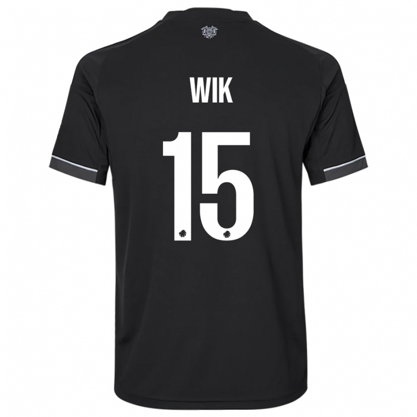 גברים Viktoria Wik #15 שחור לבן הרחק ג'רזי 2025/26 חולצה קצרה