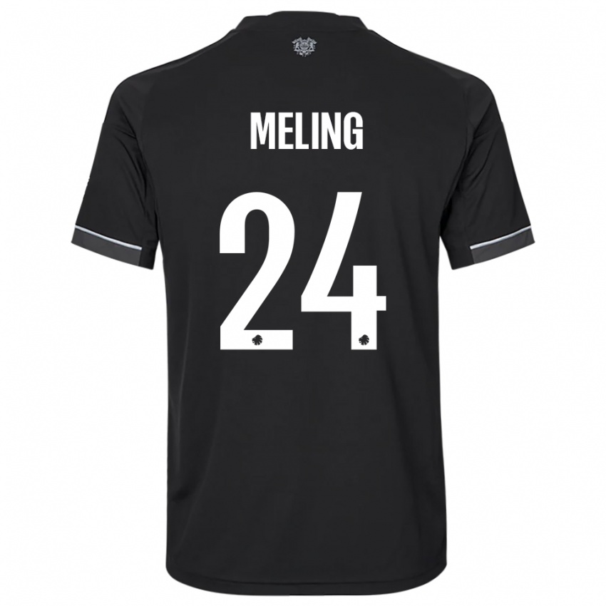 גברים בירגר מלינג #24 שחור לבן הרחק ג'רזי 2025/26 חולצה קצרה