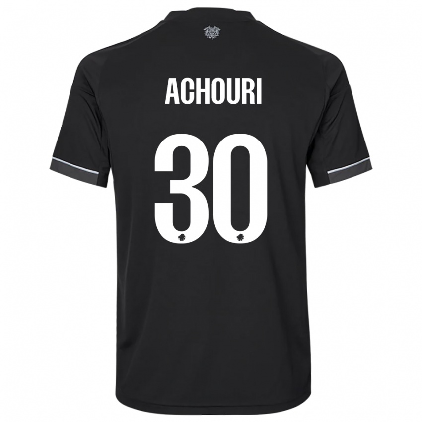 גברים אליאס אחורי #30 שחור לבן הרחק ג'רזי 2025/26 חולצה קצרה