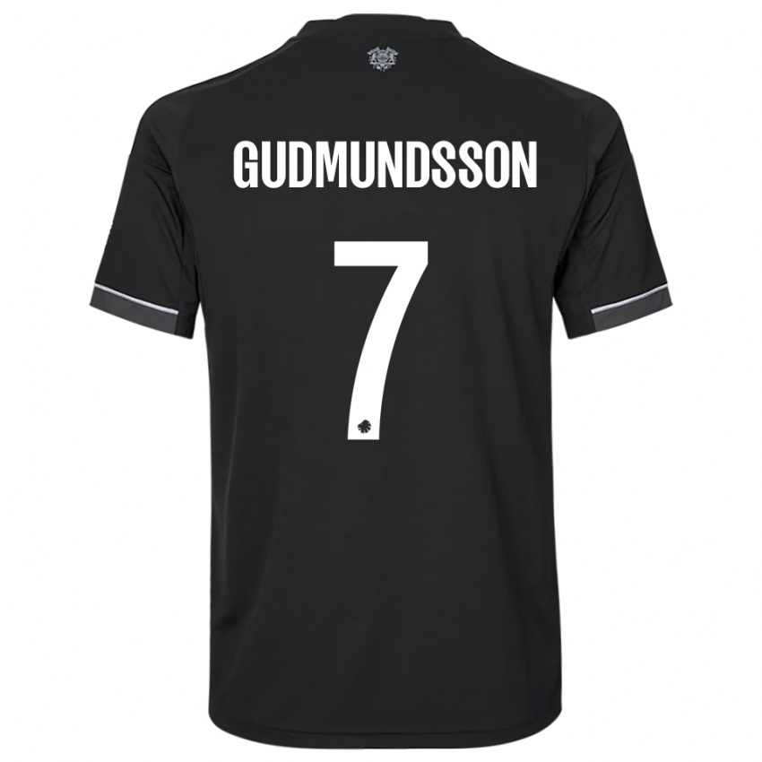 גברים Galdur Gudmundsson #7 שחור לבן הרחק ג'רזי 2025/26 חולצה קצרה