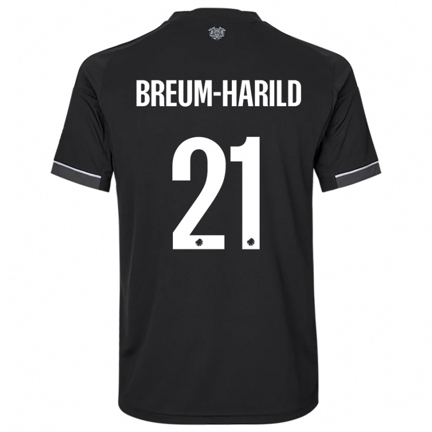 גברים טוביאס ברום-הרילד #21 שחור לבן הרחק ג'רזי 2025/26 חולצה קצרה