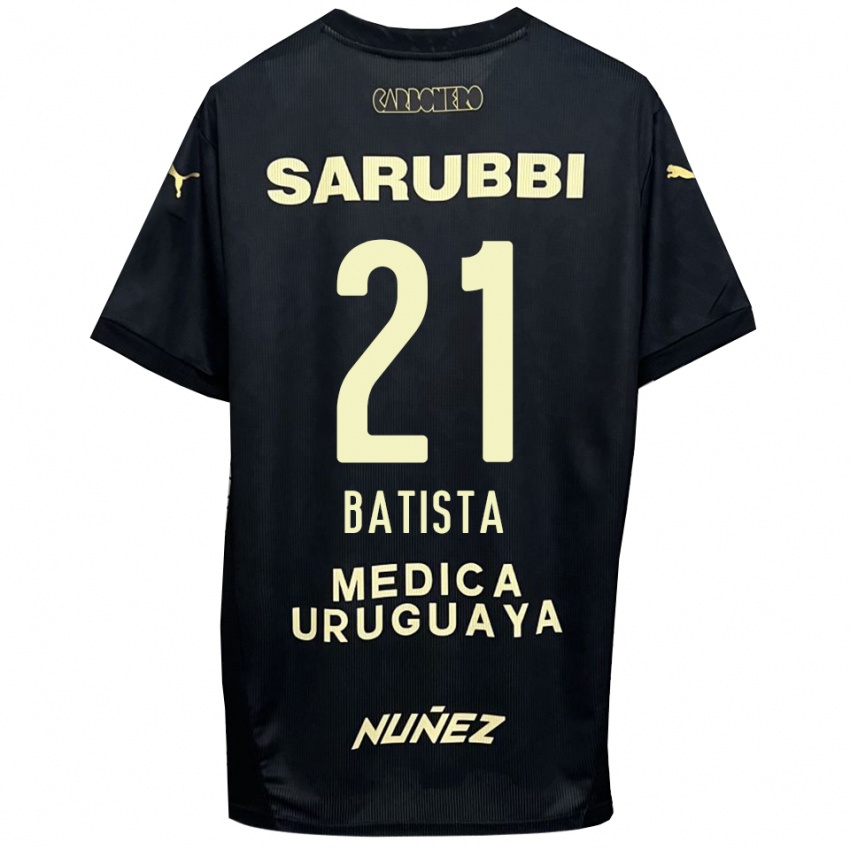גברים Facundo Batista #21 שחור זהב הרחק ג'רזי 2025/26 חולצה קצרה
