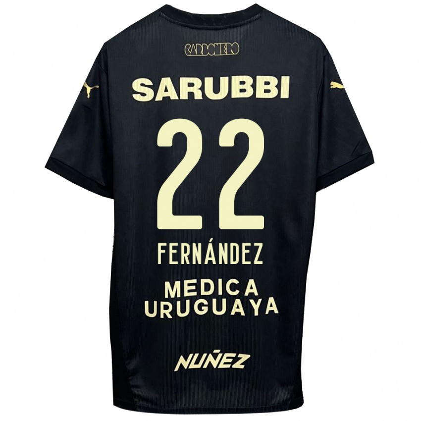גברים Francisco Fernández #22 שחור זהב הרחק ג'רזי 2025/26 חולצה קצרה