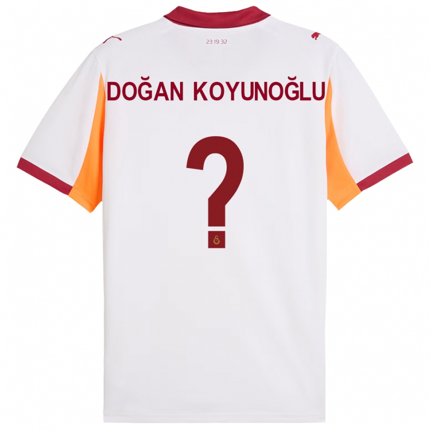 גברים Arda Doğan Koyunoğlu #0 לבן אדום הרחק ג'רזי 2025/26 חולצה קצרה
