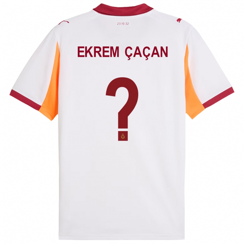 גברים Yağız Ekrem Çaçan #0 לבן אדום הרחק ג'רזי 2025/26 חולצה קצרה