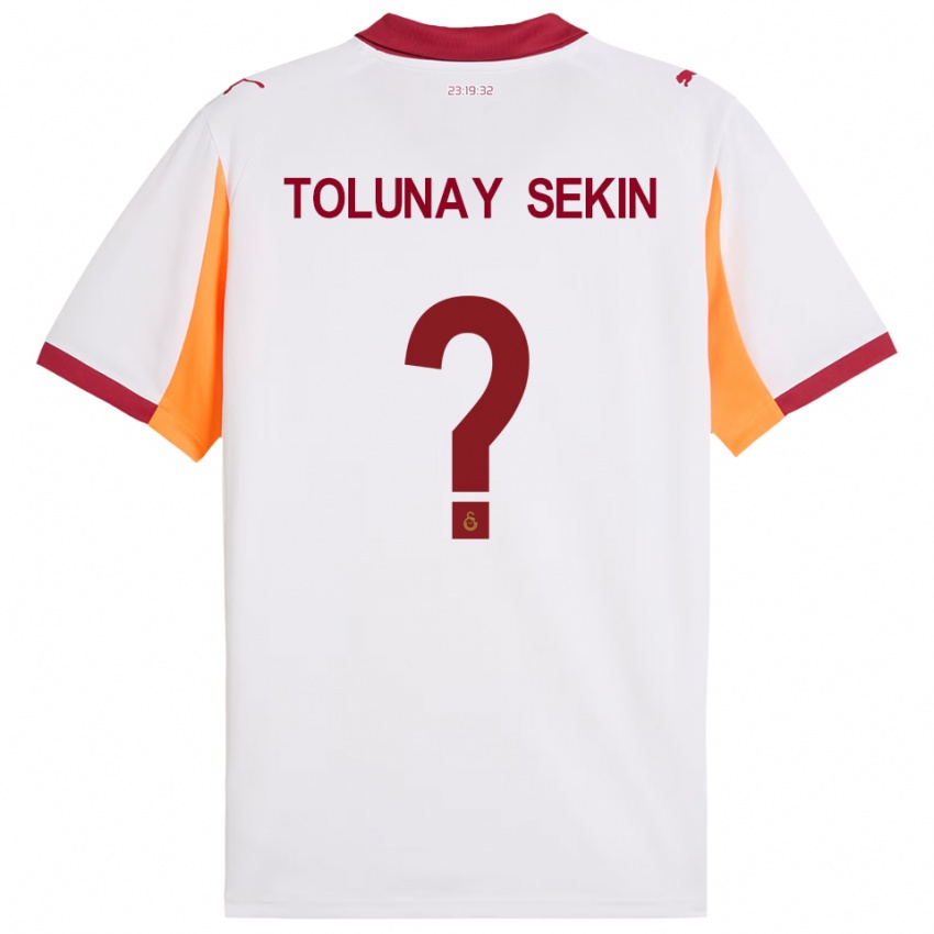 גברים בוראק טולונאי סקין #0 לבן אדום הרחק ג'רזי 2025/26 חולצה קצרה