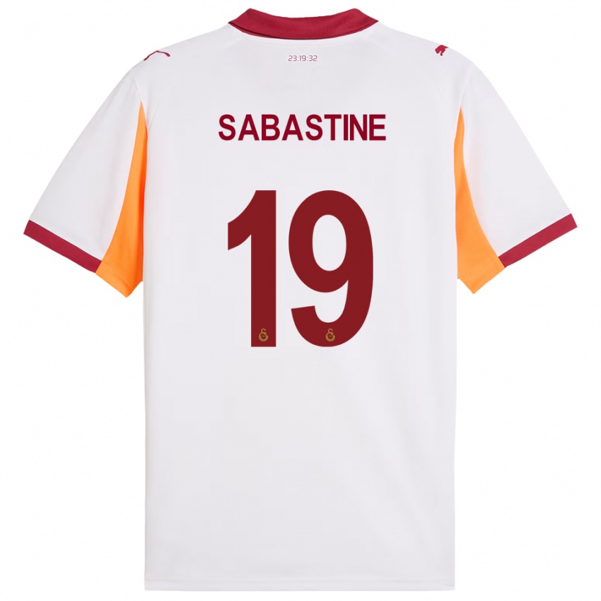 גברים קיומה סבסטיאן משגשגת #19 לבן אדום הרחק ג'רזי 2025/26 חולצה קצרה