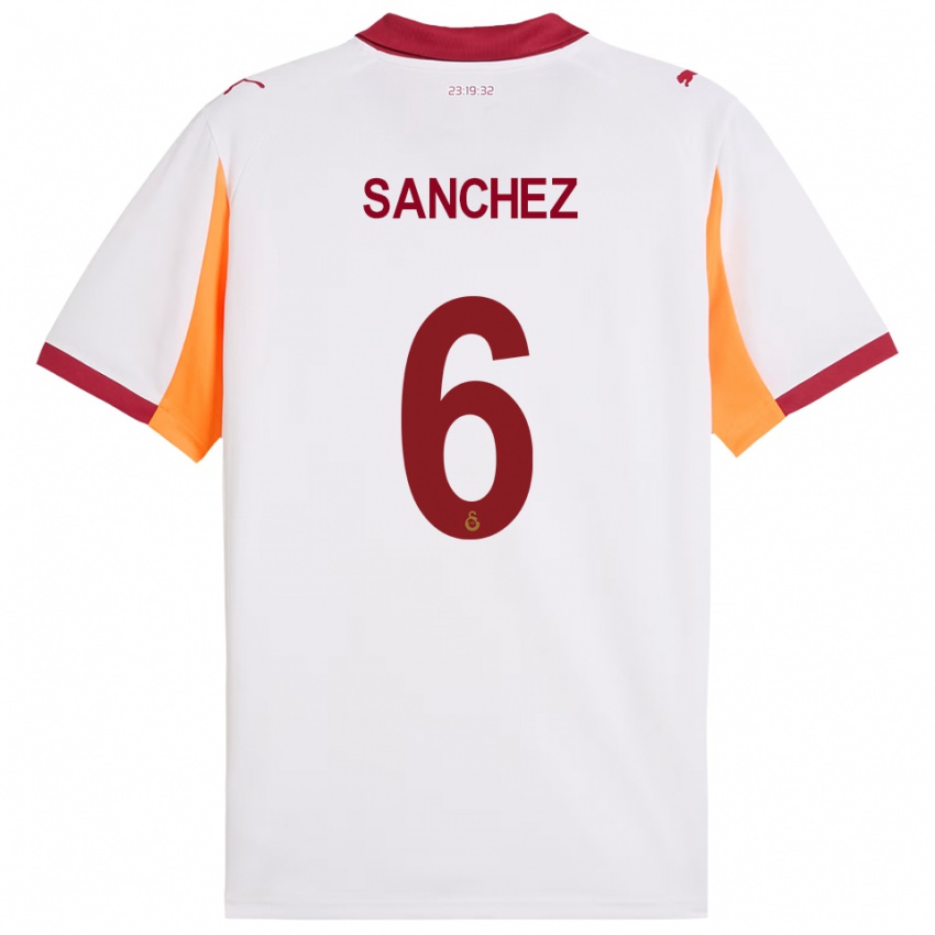 גברים דייויסון סנצ'ס #6 לבן אדום הרחק ג'רזי 2025/26 חולצה קצרה