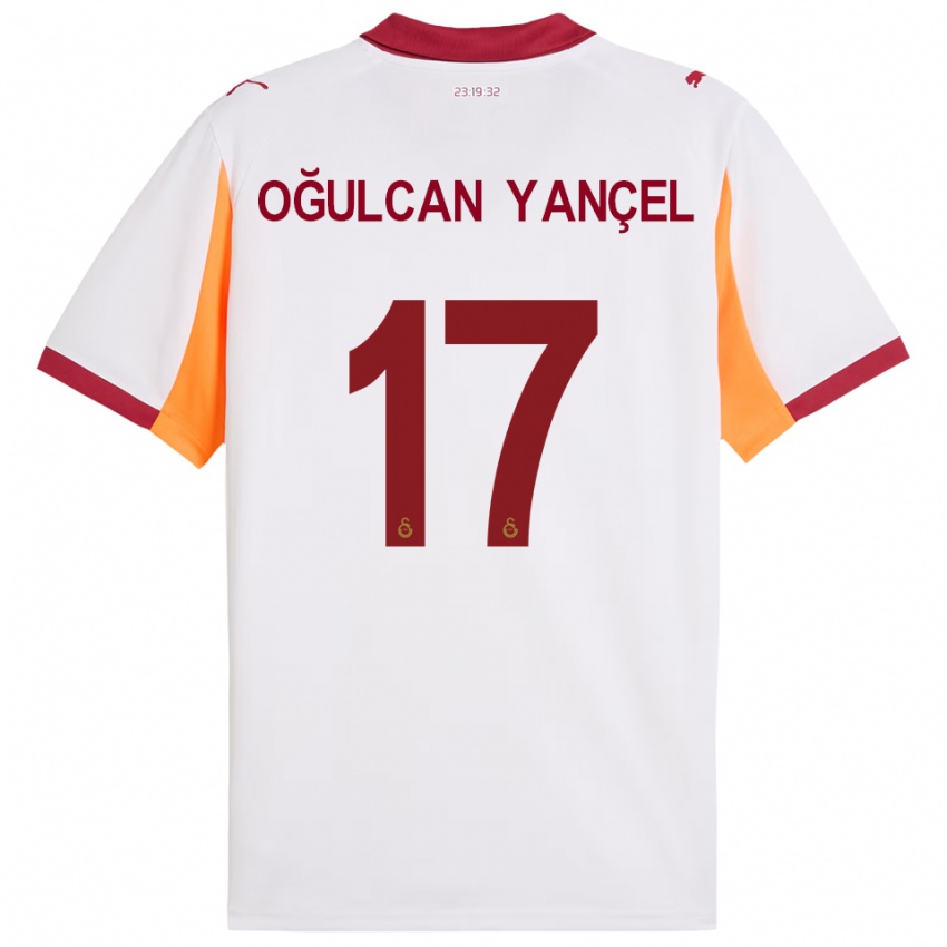 גברים Necati Oğulcan Yançel #17 לבן אדום הרחק ג'רזי 2025/26 חולצה קצרה