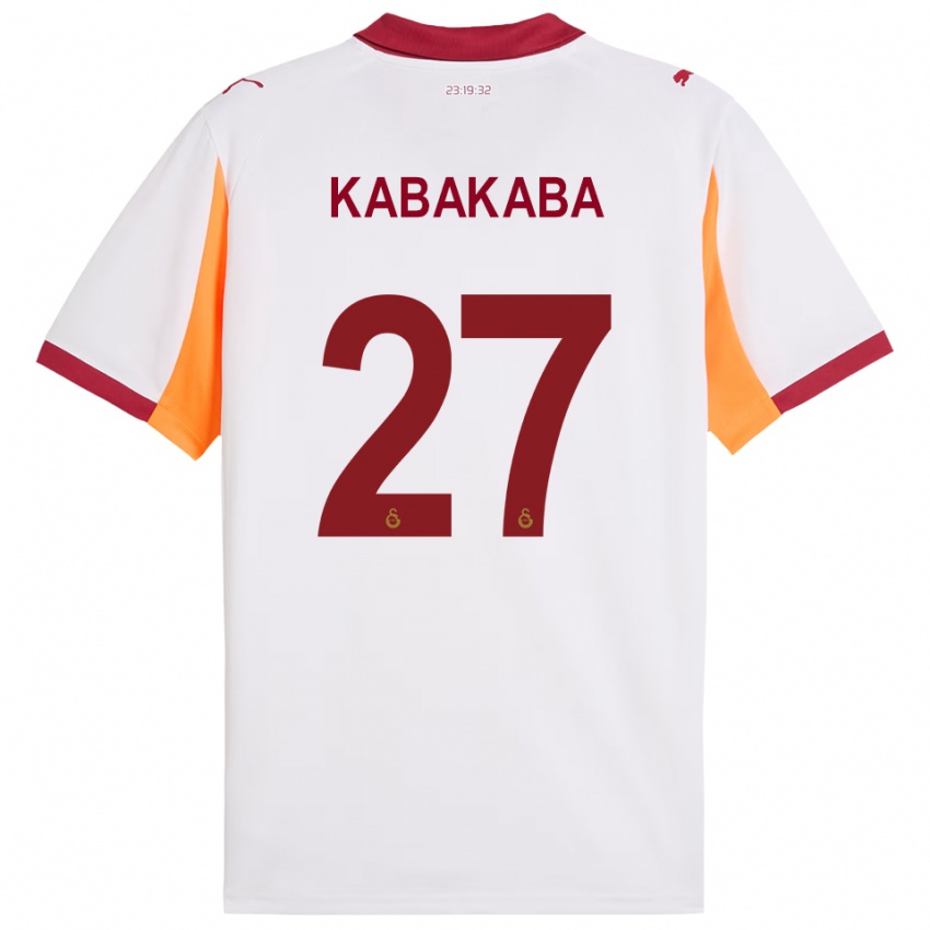גברים נעמי קבאבאקה #27 לבן אדום הרחק ג'רזי 2025/26 חולצה קצרה