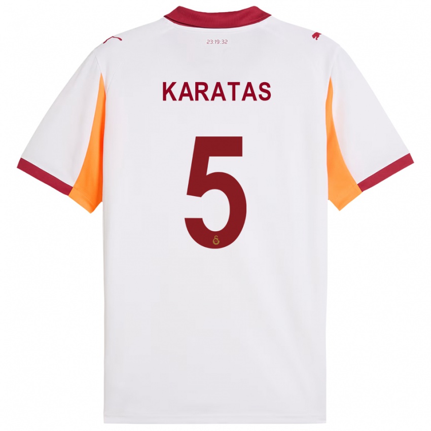 גברים אדה קרטאש #5 לבן אדום הרחק ג'רזי 2025/26 חולצה קצרה