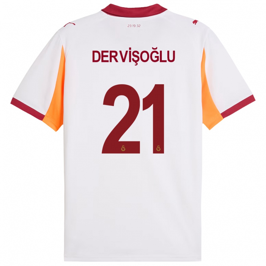 גברים חליל דרווישוגלו #21 לבן אדום הרחק ג'רזי 2025/26 חולצה קצרה