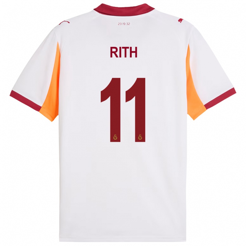 גברים מוניק רית #11 לבן אדום הרחק ג'רזי 2025/26 חולצה קצרה