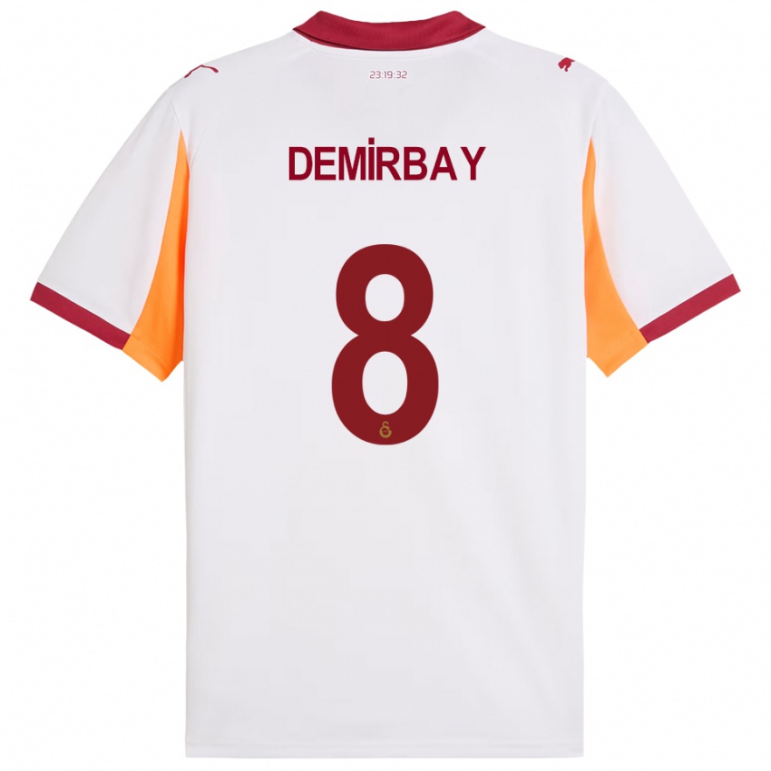 גברים קרם דמירביי #8 לבן אדום הרחק ג'רזי 2025/26 חולצה קצרה