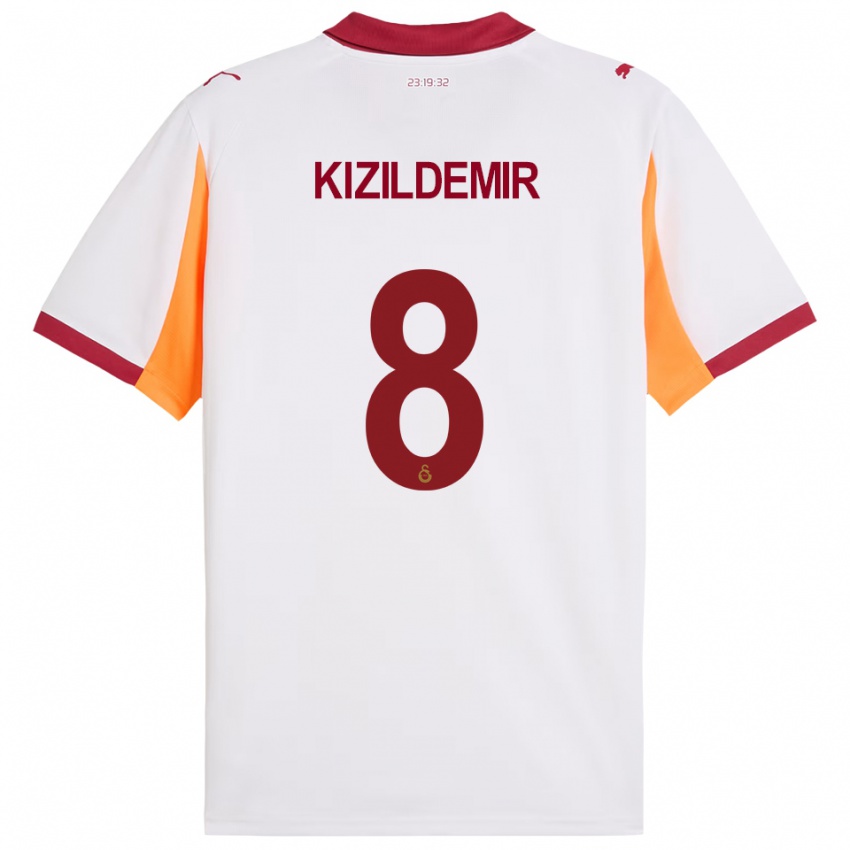 גברים ברק קיזילדמיר #8 לבן אדום הרחק ג'רזי 2025/26 חולצה קצרה
