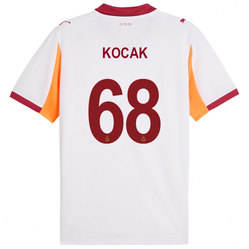 גברים פורקן קוקאק #68 לבן אדום הרחק ג'רזי 2025/26 חולצה קצרה