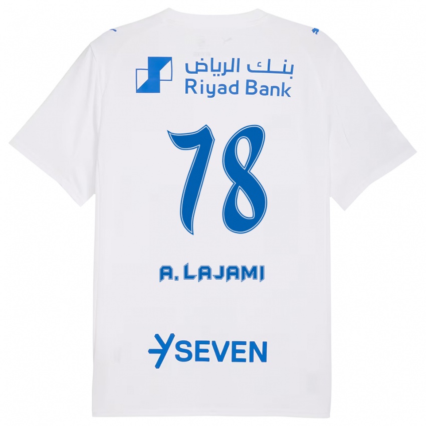 גברים עלי לאג'אמי #78 לבן כחול הרחק ג'רזי 2025/26 חולצה קצרה