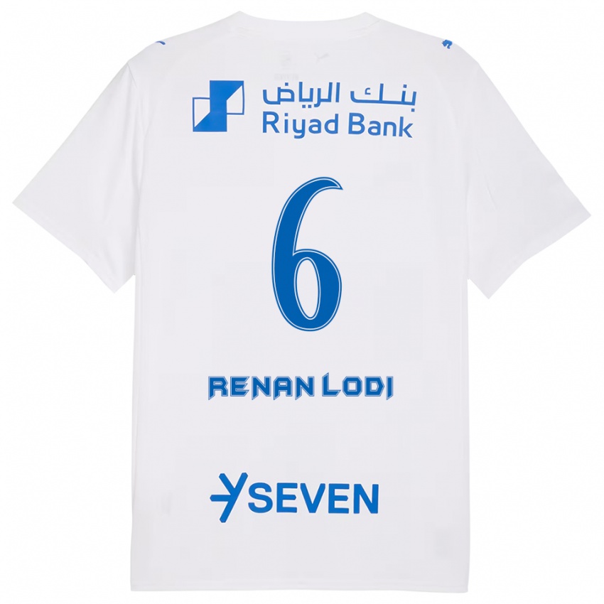 גברים רנאן לודי #6 לבן כחול הרחק ג'רזי 2025/26 חולצה קצרה