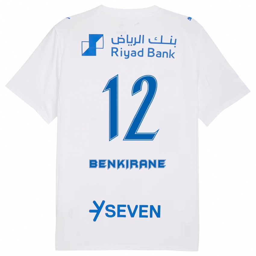 גברים מרים מוחמד בנקירן #12 לבן כחול הרחק ג'רזי 2025/26 חולצה קצרה