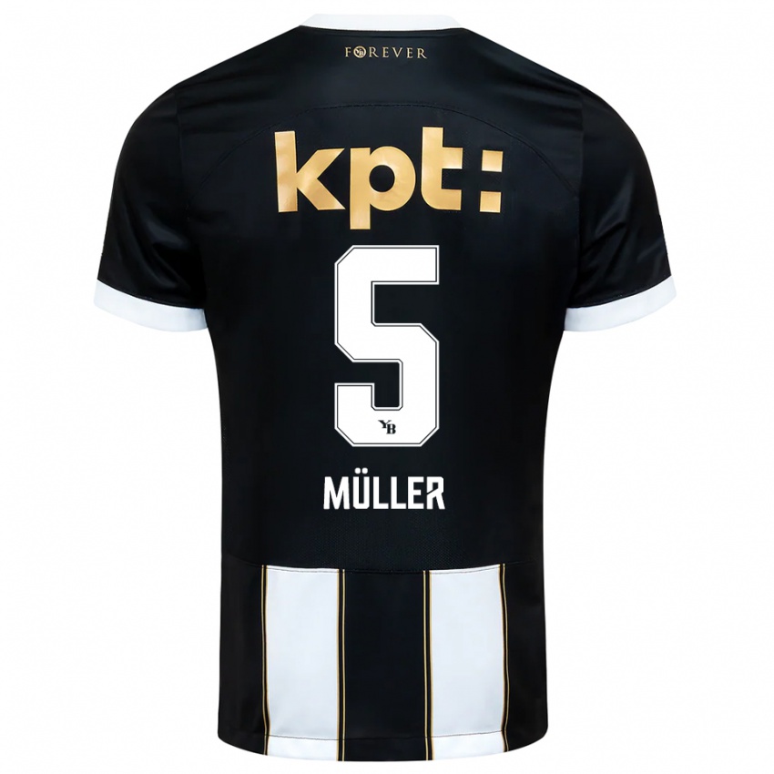 גברים Loy Müller #5 שחור לבן הרחק ג'רזי 2025/26 חולצה קצרה