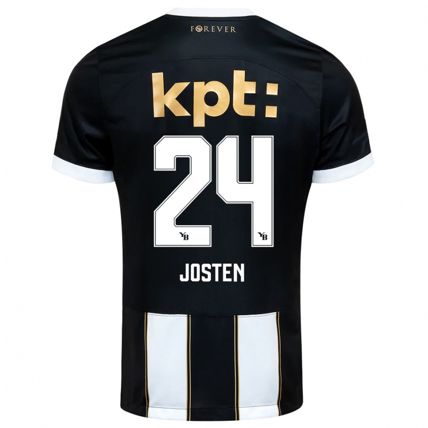 גברים ליזה יוסטן #24 שחור לבן הרחק ג'רזי 2025/26 חולצה קצרה