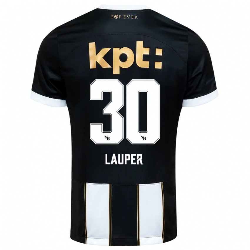 גברים סנדרו לאופר #30 שחור לבן הרחק ג'רזי 2025/26 חולצה קצרה