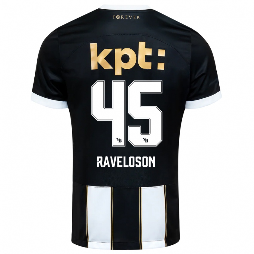גברים ראיין ראוולוסון #45 שחור לבן הרחק ג'רזי 2025/26 חולצה קצרה