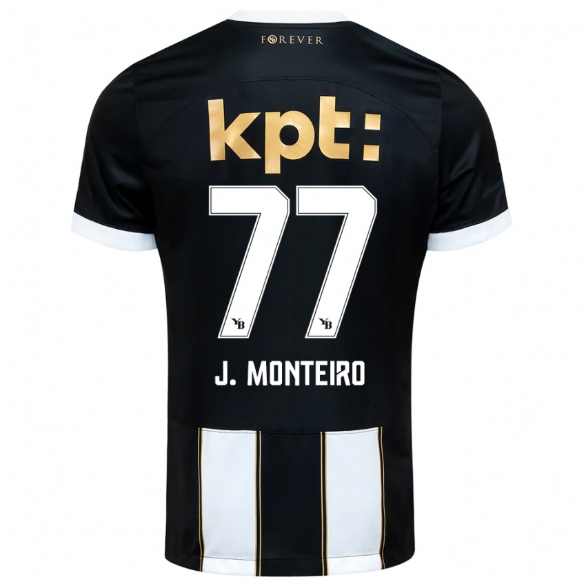 גברים ג׳ואל מונטיירו #77 שחור לבן הרחק ג'רזי 2025/26 חולצה קצרה