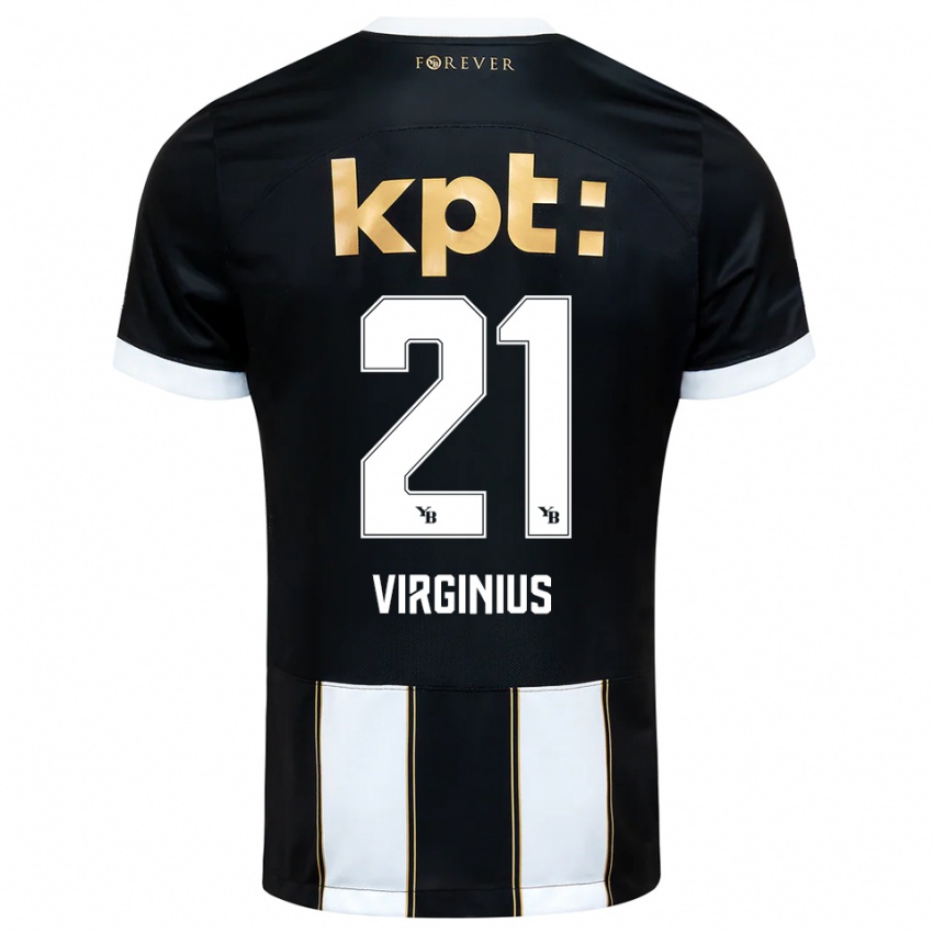 גברים אלן וירז'יניוס #21 שחור לבן הרחק ג'רזי 2025/26 חולצה קצרה