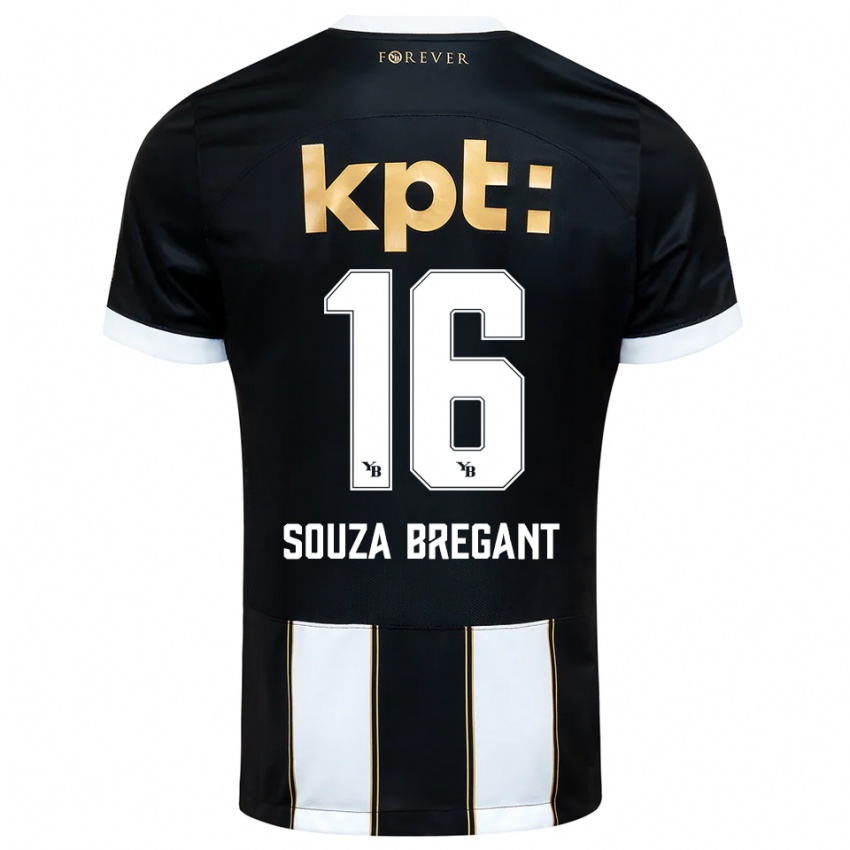 גברים Pietro Souza Bregant #16 שחור לבן הרחק ג'רזי 2025/26 חולצה קצרה