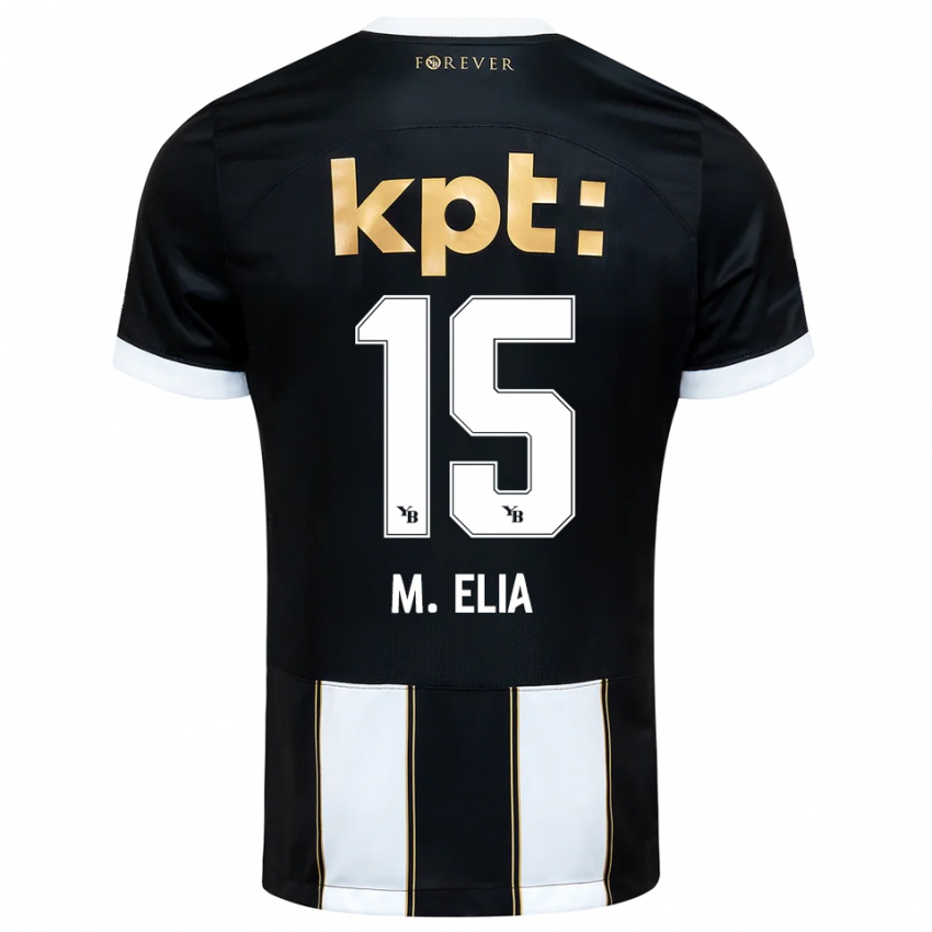 גברים משאק אליה #15 שחור לבן הרחק ג'רזי 2025/26 חולצה קצרה