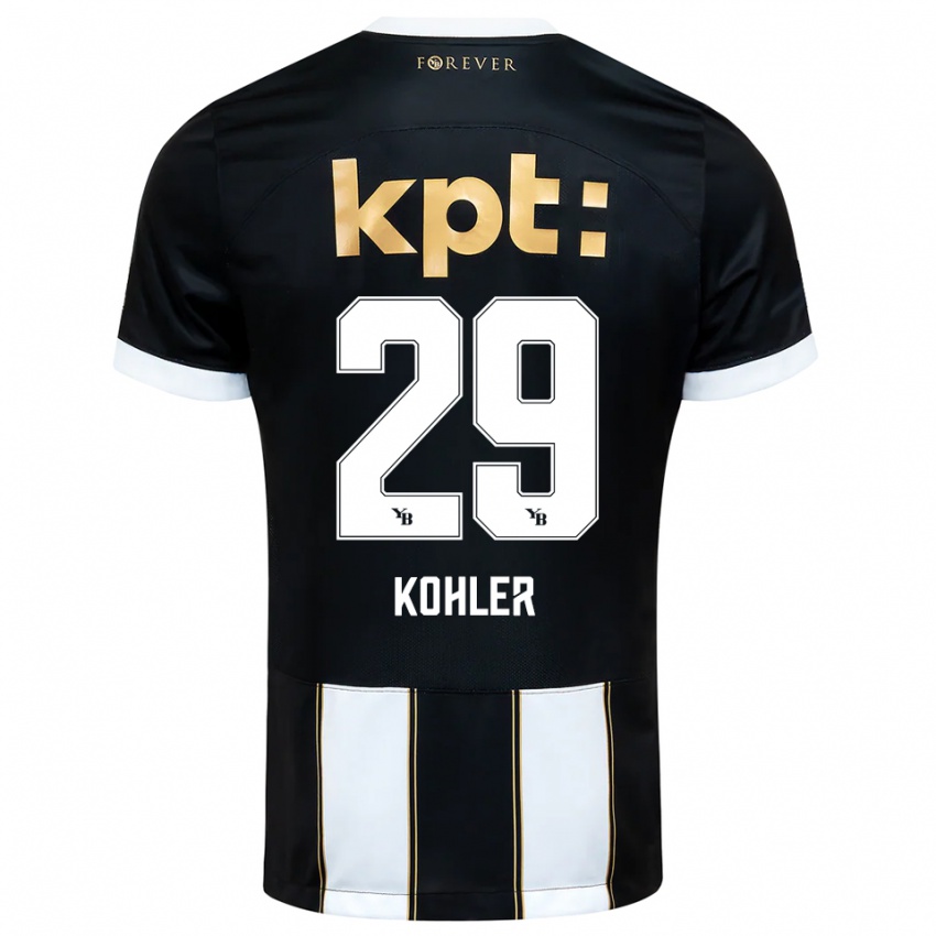 גברים Jana Kohler #29 שחור לבן הרחק ג'רזי 2025/26 חולצה קצרה