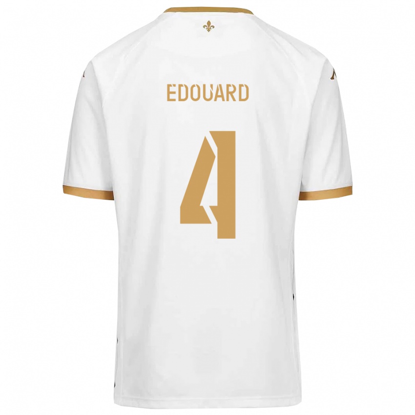 גברים Paul Edouard #4 לבן זהב הרחק ג'רזי 2025/26 חולצה קצרה