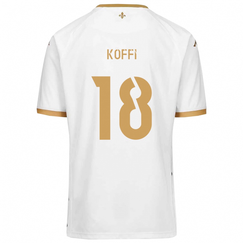 גברים פטריק קופי #18 לבן זהב הרחק ג'רזי 2025/26 חולצה קצרה