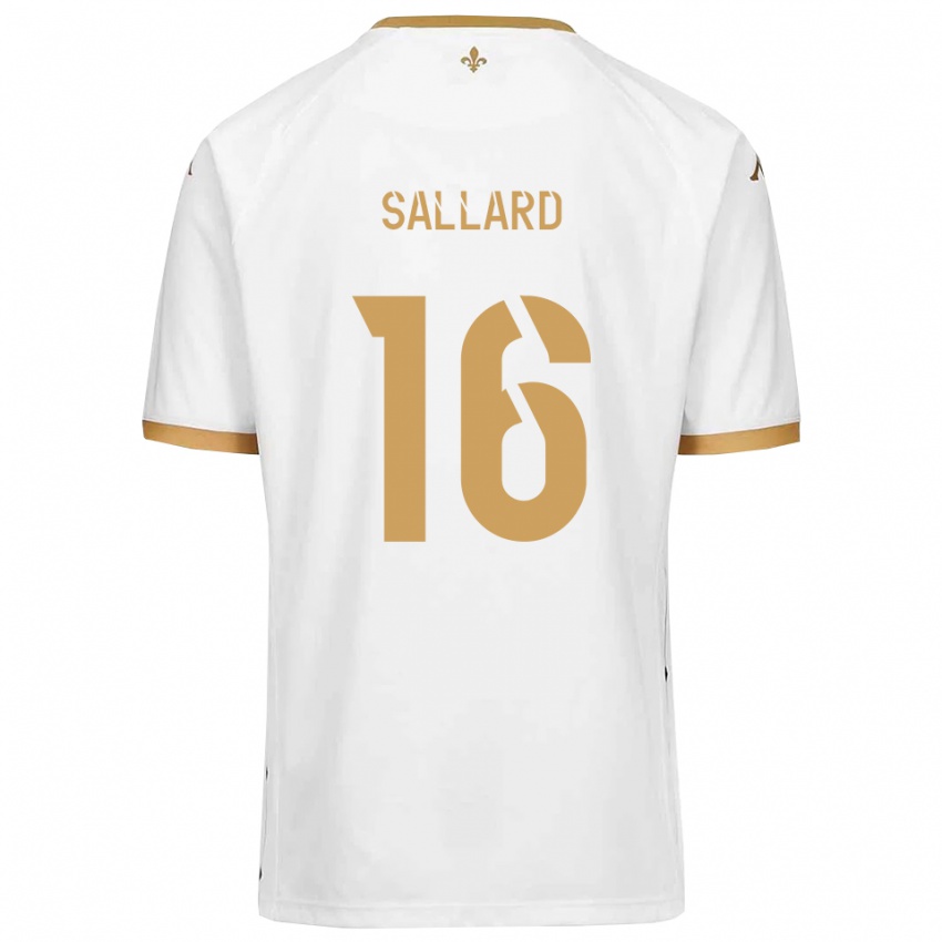 גברים רומיין סאלארד #16 לבן זהב הרחק ג'רזי 2025/26 חולצה קצרה